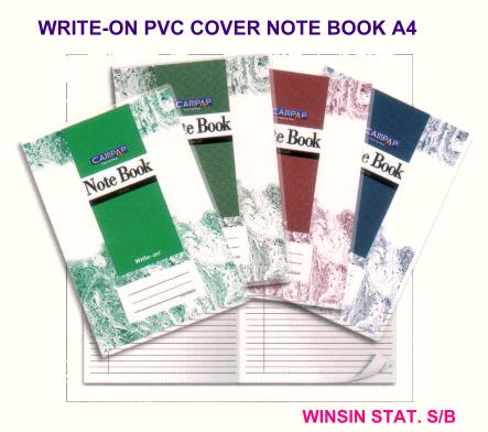 WRITE-ON PVC NOTE BOOK A4 160pg