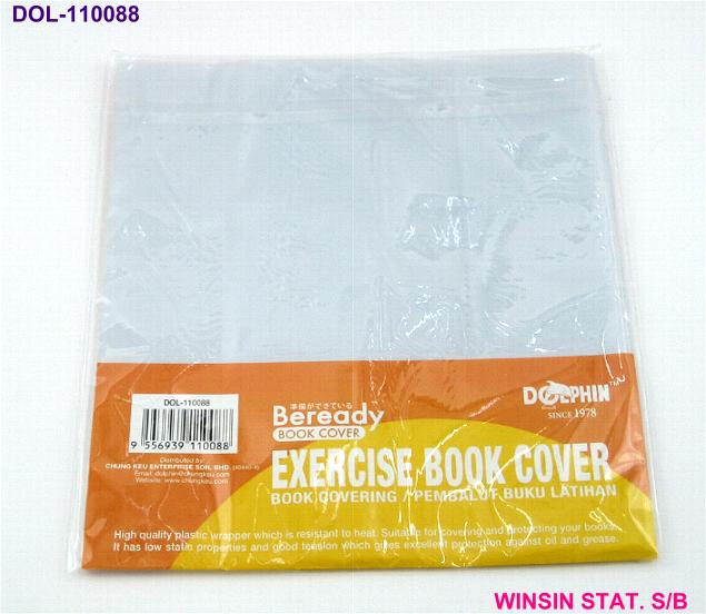 DOLPHIN  EXERCISE BOOK COVER H210mm  EMBOSS 10 sheet/pkt