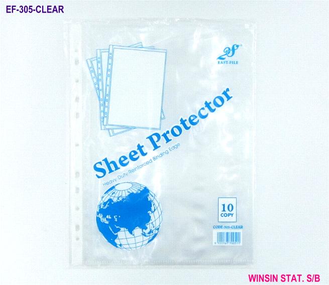 EAST-FILE  SHEET PROTECTOR 11 hole 0.07mm PP HEAVY DUTY A4 10s/PKT <100>