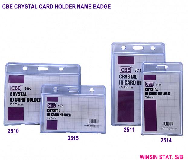 CBE CRYSTAL CARD HOLDER NAME BADGE 74X105mm VER<5