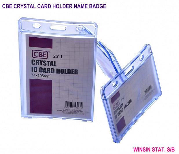 CBE CRYSTAL CARD HOLDER NAME BADGE 55X90mm VER <5>