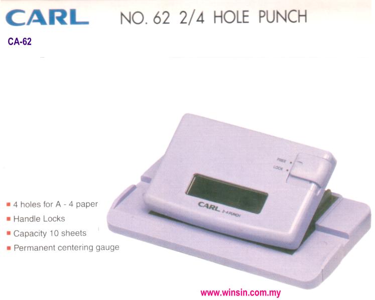 CARL 2/4 HOLE PUNCH No.62