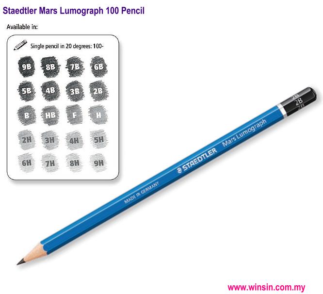 Staedtler Mars Lumograph 100 Pencil Pack of 12 - Choose Type