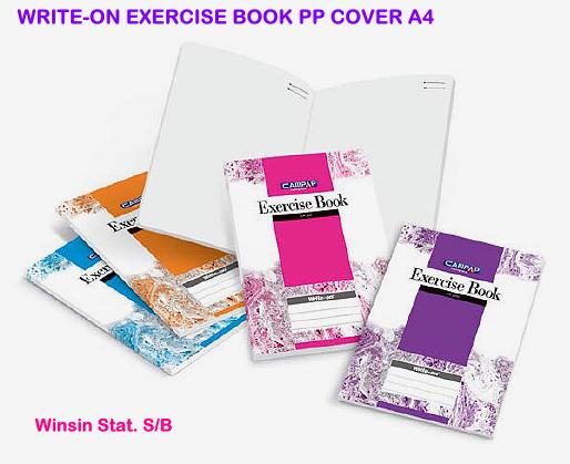 WRITE-ON EXERCISE BOOK PP COVER A4 120pg