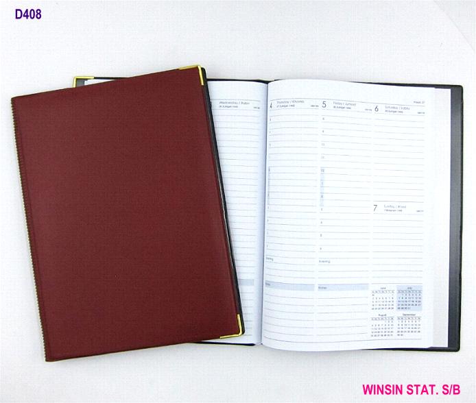 MANAGEMENT DIARY 2024 PVC COVER with GOLD CLIP  7.75 X 10.25 inch